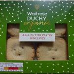 Waitrose Duchy Organic All Butter Pastry Mince Pie Box