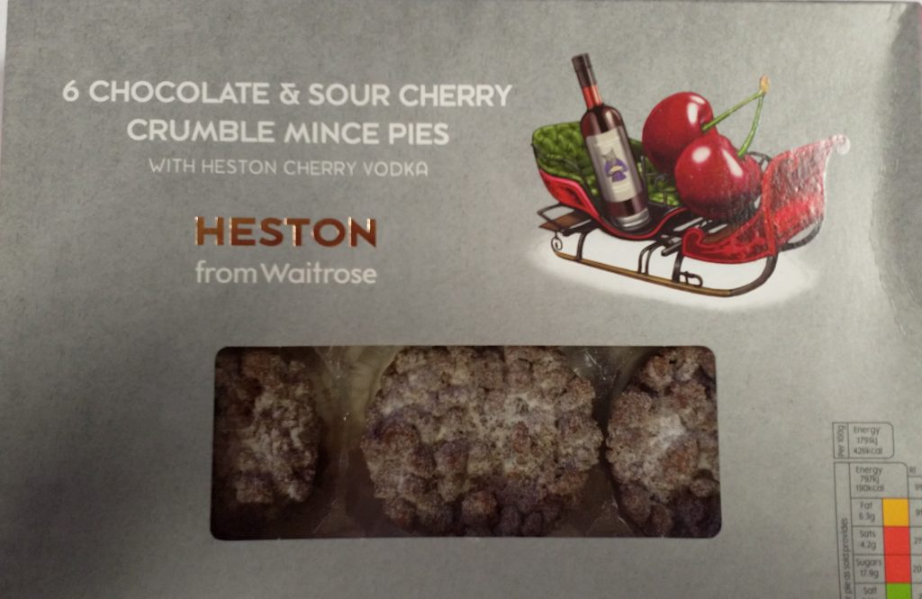 2019 Heston Chocolate & Sour Cherry Crumble Mince Pie Box 1