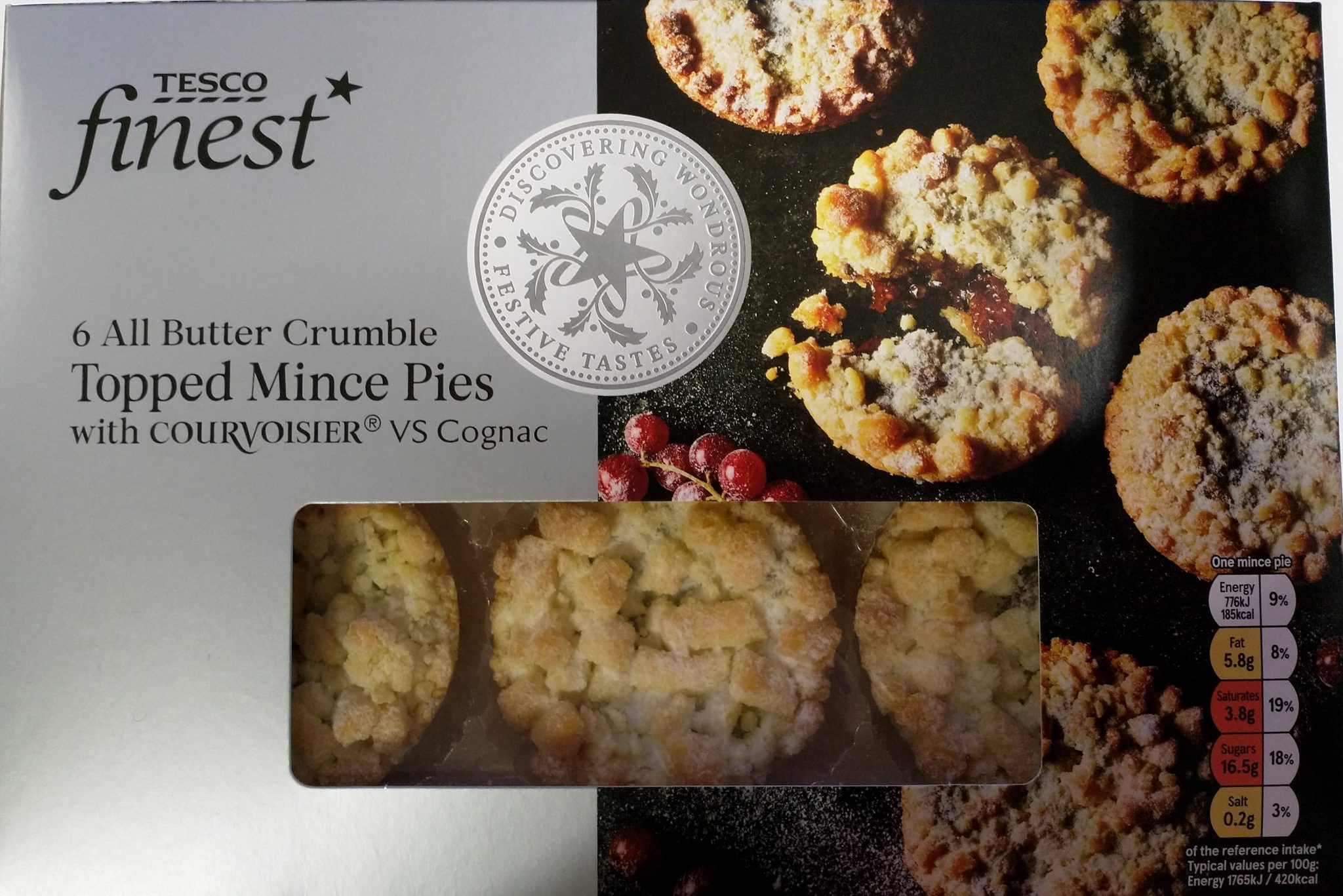 2019 Review Tesco Finest All Butter Crumble Topped Mince Pie Mince Pie Club.