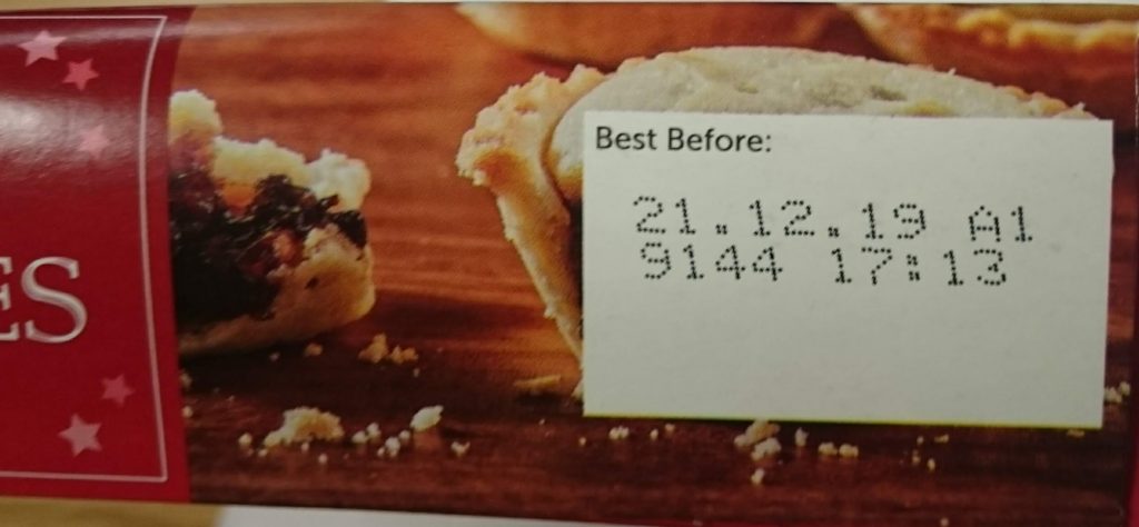 2019 Londis Discover The Choice Mince Pies Best Before