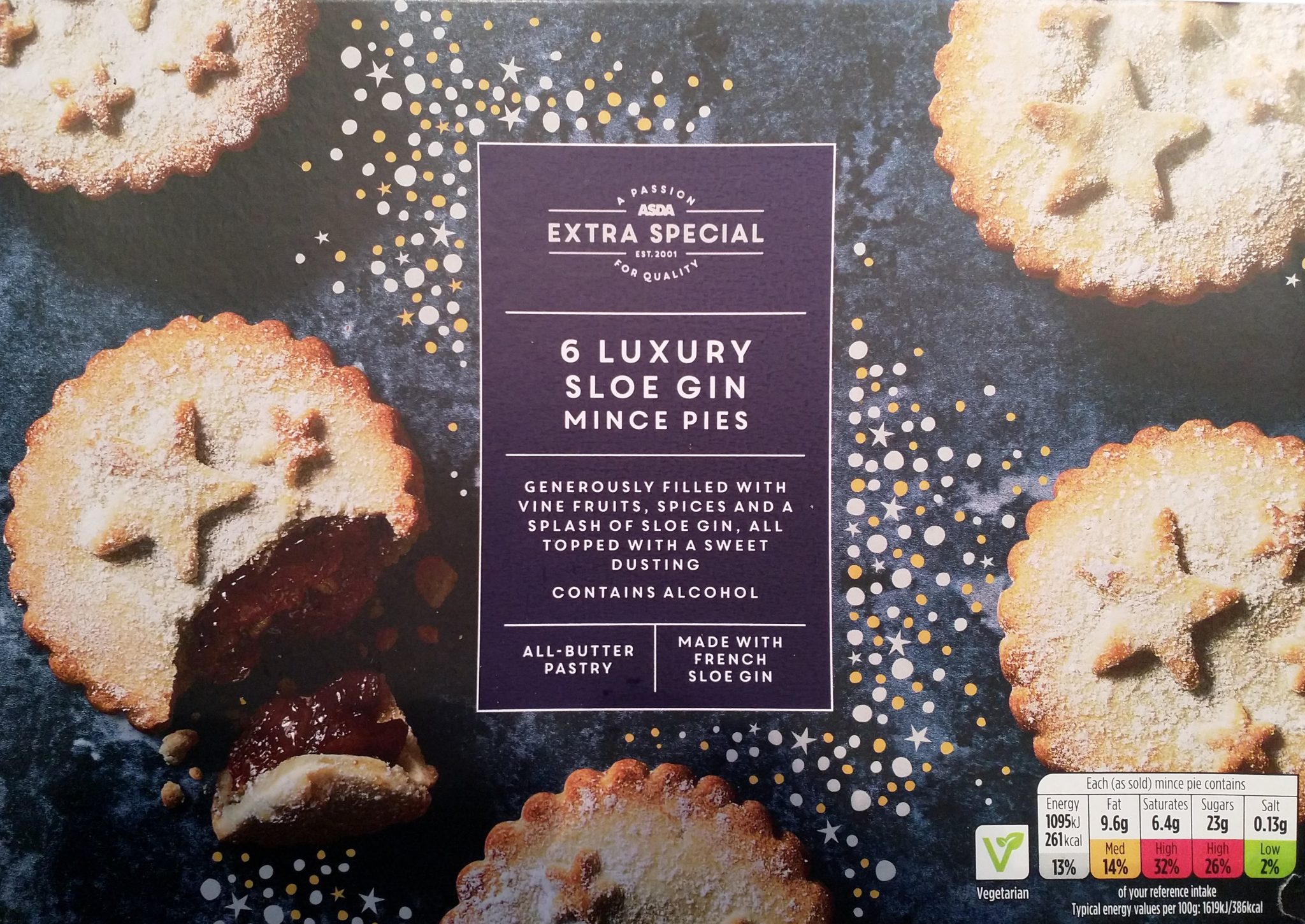 2019 Review ASDA Extra Special Luxury Sloe Gin Mince Pies Mince Pie